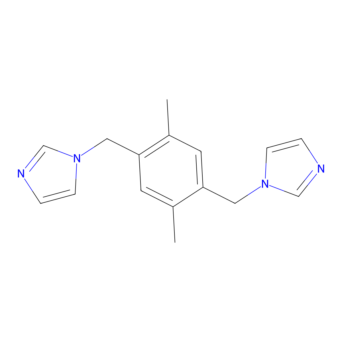 1,1'-[(2,5-dimethylbenzene-1,4-diyl)dimethanediyl]bis(1H-imidazole) molecular structure, CAS 246017-91-4
