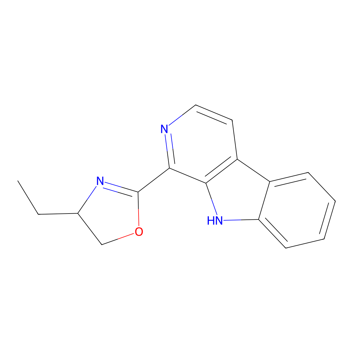 (S)-4-Ethyl-2-(9H-pyrido[3,4-b]indol-1-yl)-4,5-dihydrooxazole molecular structure, CAS 2460172-72-7