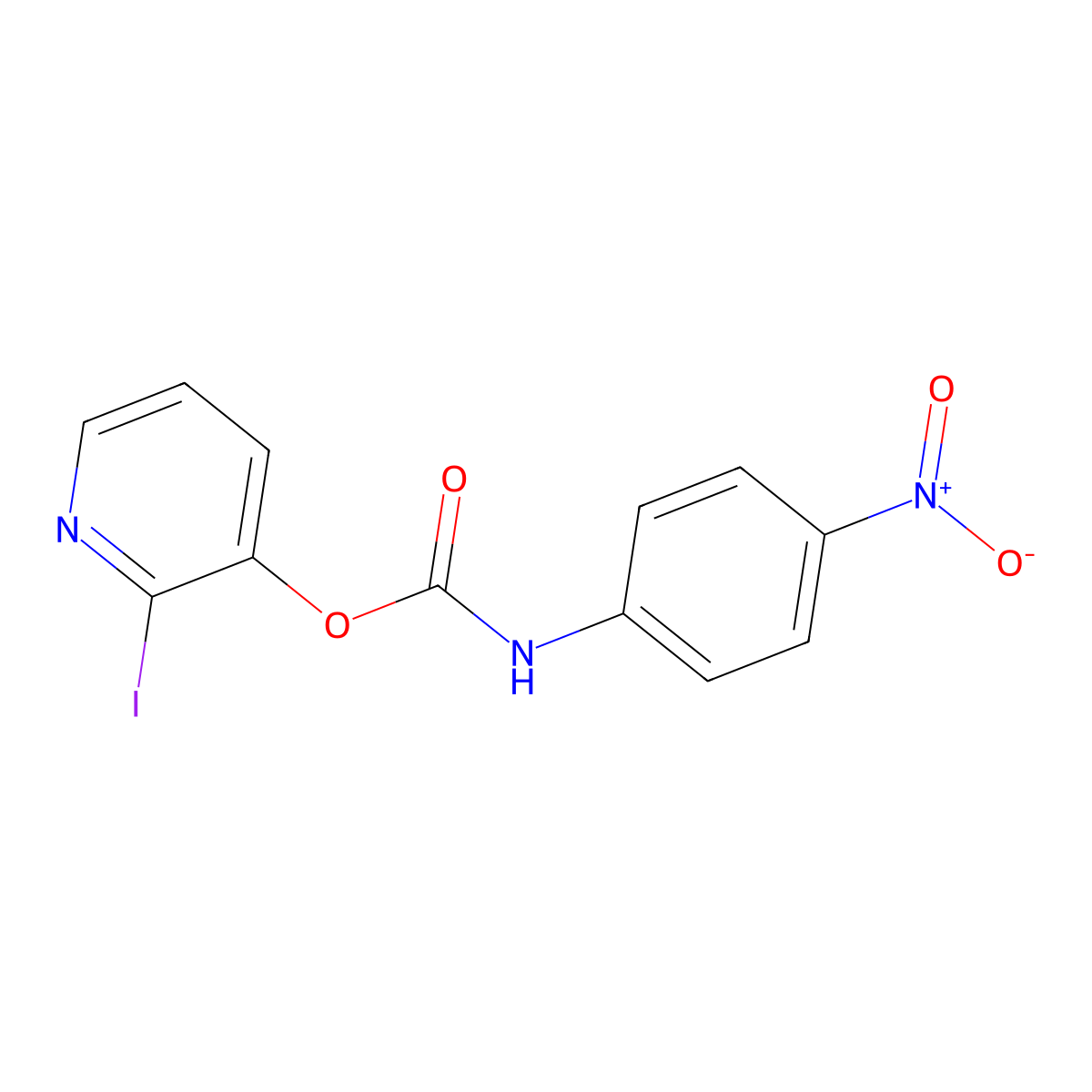 2-iodo-3-pyridinyl N-(4-nitrophenyl)carbamate molecular structure, CAS 246021-94-3