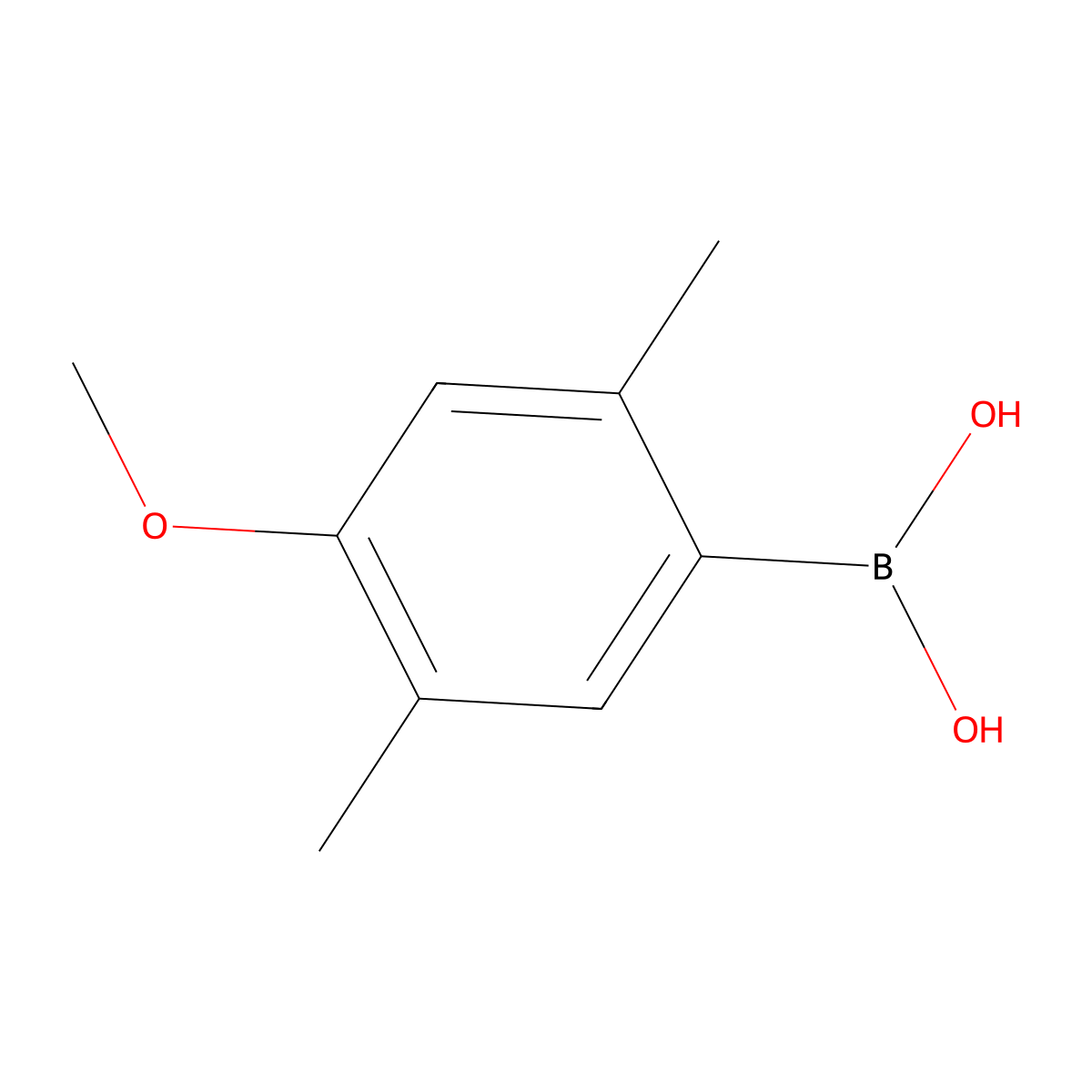 2,5-Dimethyl-4-methoxybenzeneboronic acid molecular structure, CAS 246023-54-1