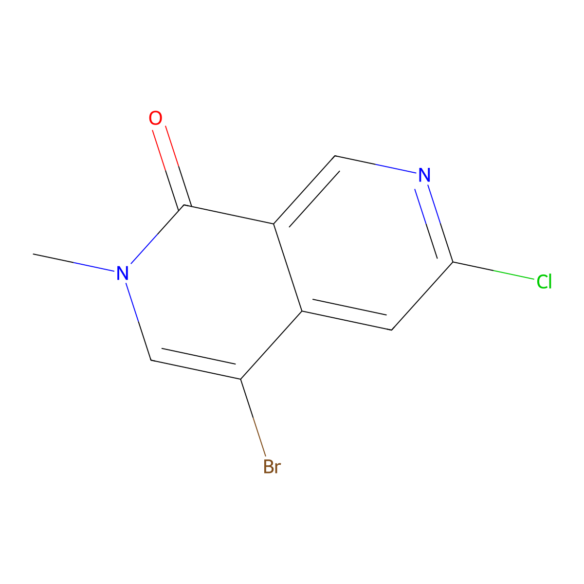 4-Bromo-6-chloro-2-methyl-2,7-naphthyridin-1(2H)-one molecular structure, CAS 2460247-77-0