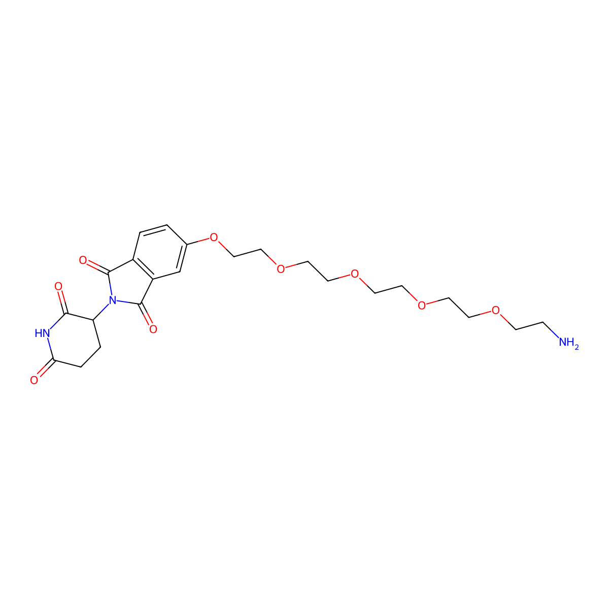 Thalidomide-PEG5-NH2 molecular structure, CAS 2460263-40-3