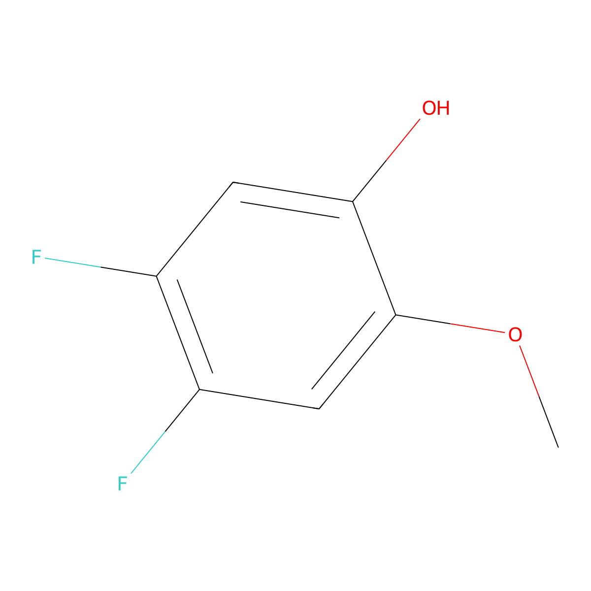 4,5-Difluoro-2-methoxyphenol molecular structure, CAS 246029-17-4