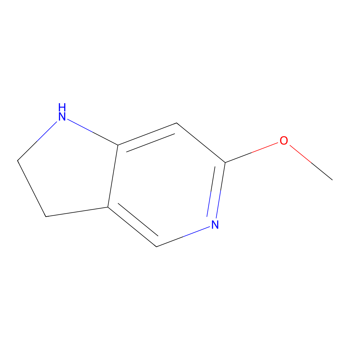 6-Methoxy-2,3-dihydro-1H-pyrrolo[3,2-c]pyridine molecular structure, CAS 24603-30-3