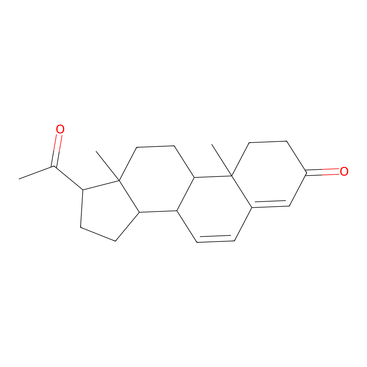 9beta,10alpha,17alpha-Pregna-4,6-diene-3,20-dione molecular structure, CAS 246038-13-1