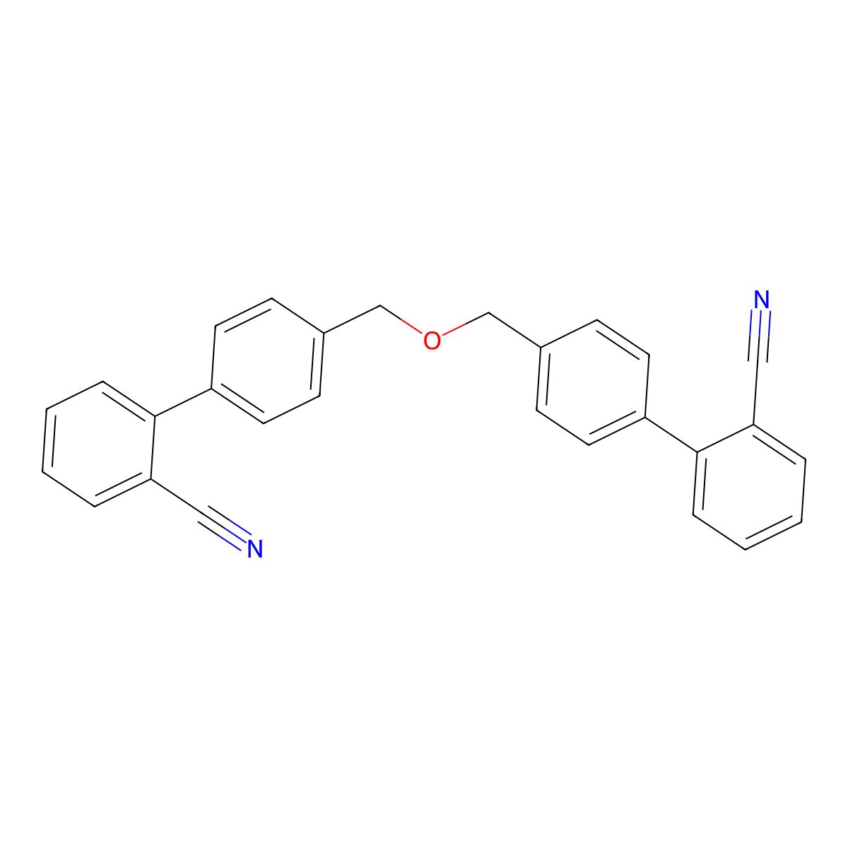 4',4'''-(Oxybis(methylene))bis(([1,1'-biphenyl]-2-carbonitrile)) molecular structure, CAS 2460400-14-8