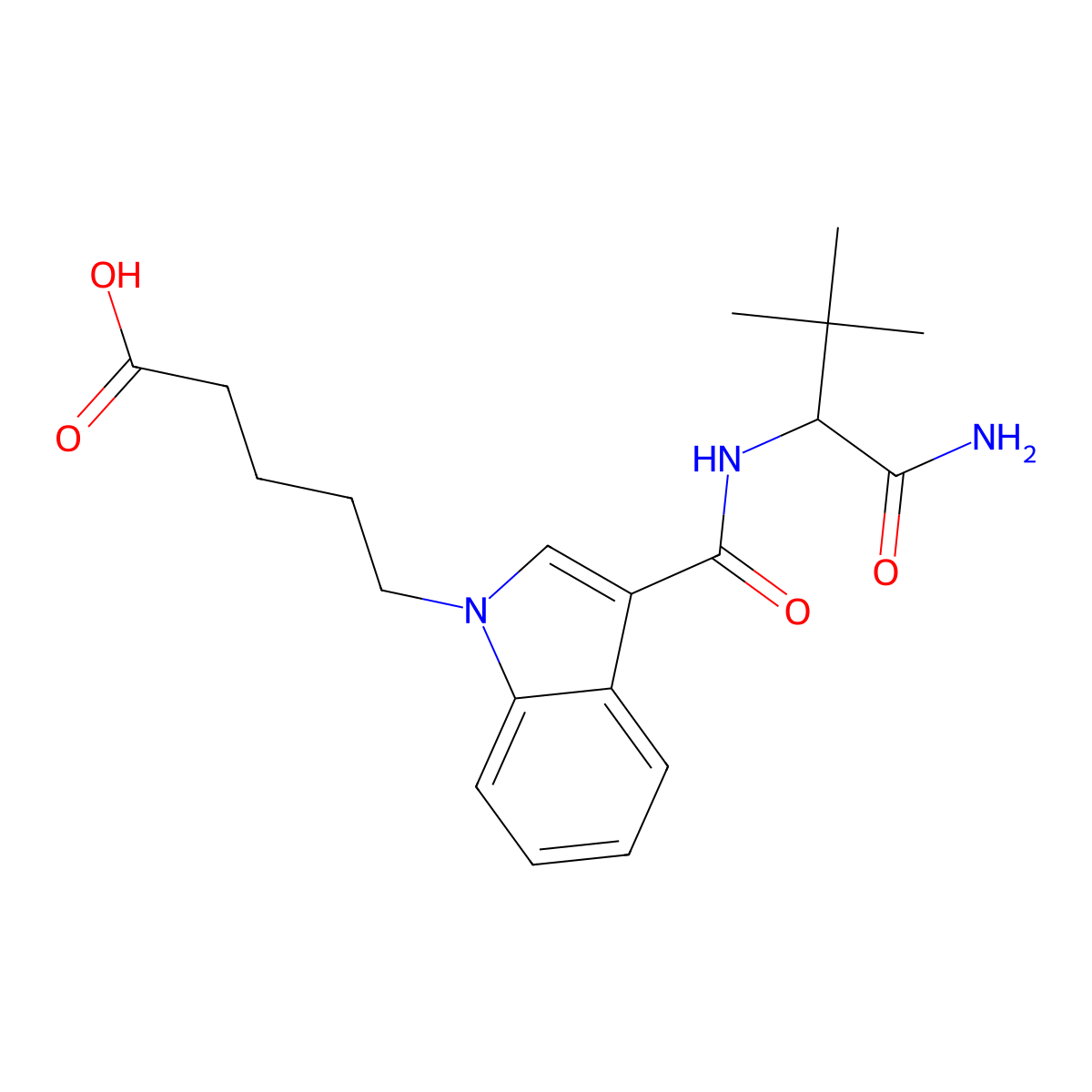 ADBICA N-pentanoic acid metabolite molecular structure, CAS 2460433-28-5