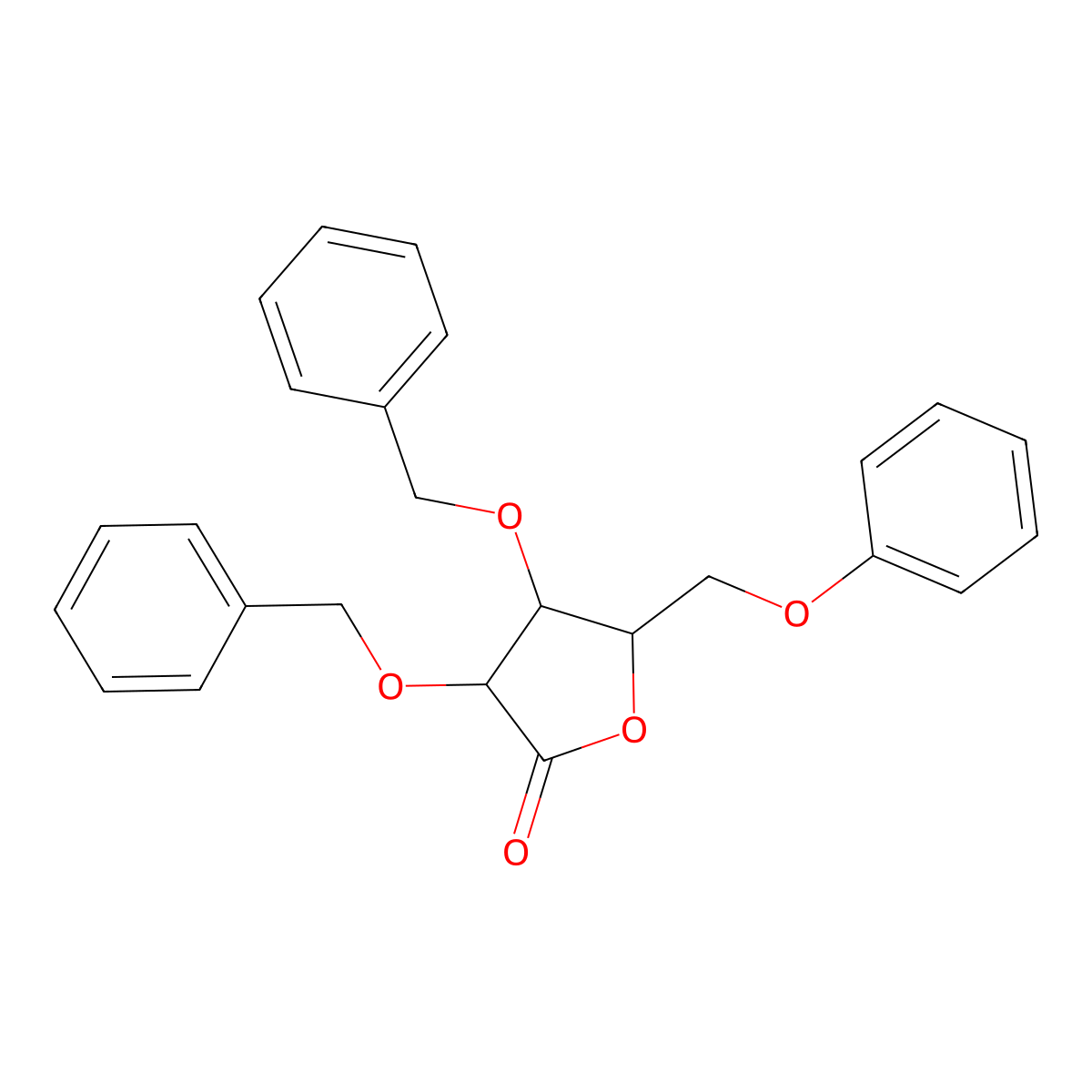 3,4-bis(benzyloxy)-5-(phenoxymethyl)dihydrofuran-2(3H)-one molecular structure, CAS 2460489-87-4