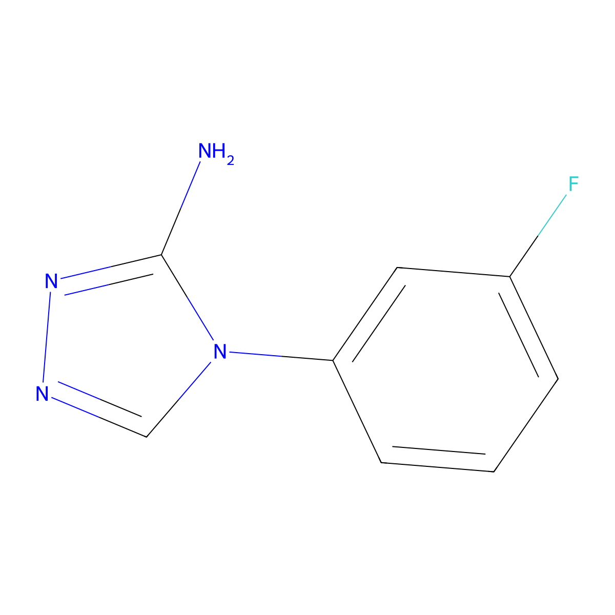 4-(3-fluorophenyl)-4H-1,2,4-triazol-3-amine molecular structure, CAS 2460490-14-4
