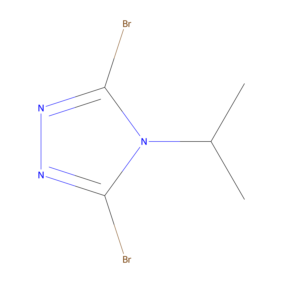 3,5-dibromo-4-isopropyl-4H-1,2,4-triazole molecular structure, CAS 2460490-16-6