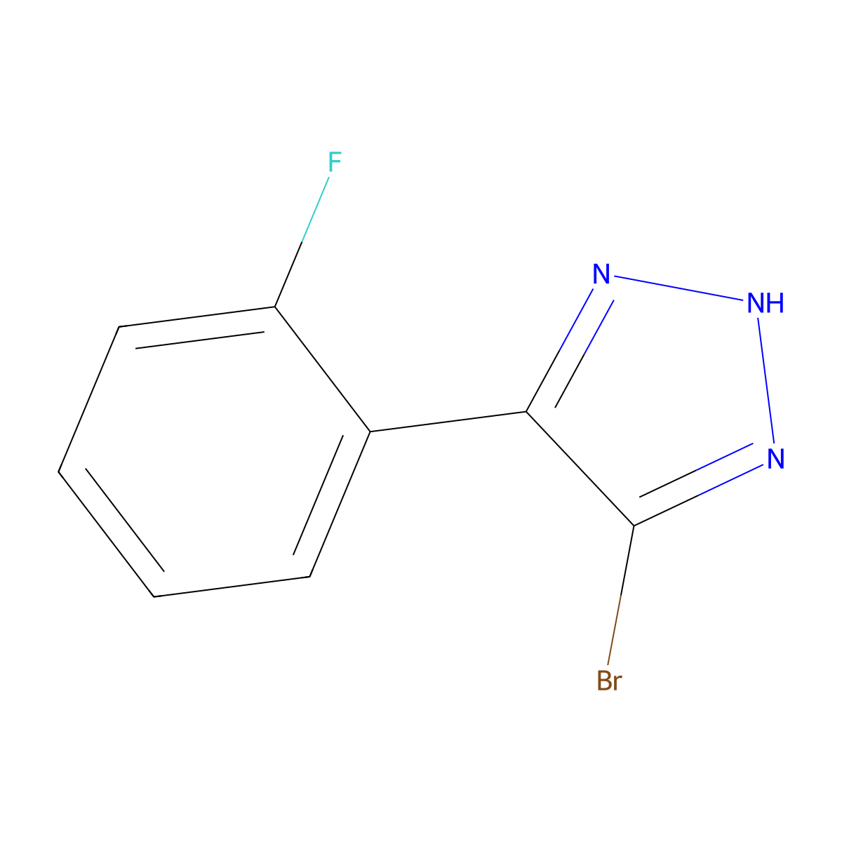 4-bromo-5-(2-fluorophenyl)-1H-1,2,3-triazole molecular structure, CAS 2460490-17-7