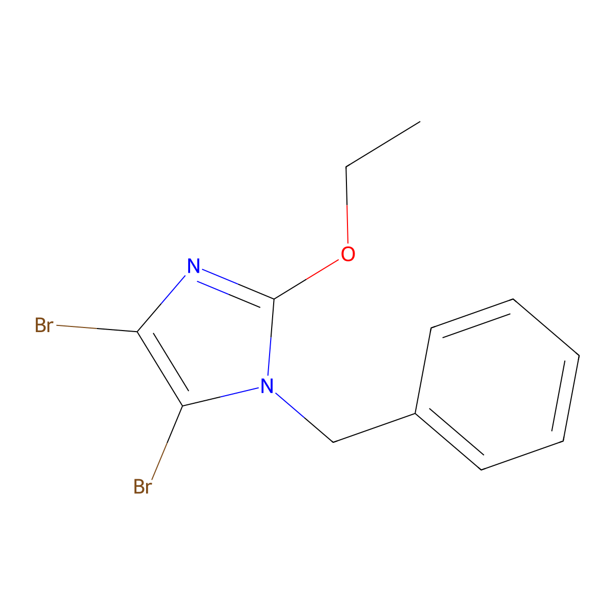 1-benzyl-4,5-dibromo-2-ethoxy-1H-imidazole molecular structure, CAS 2460490-47-3