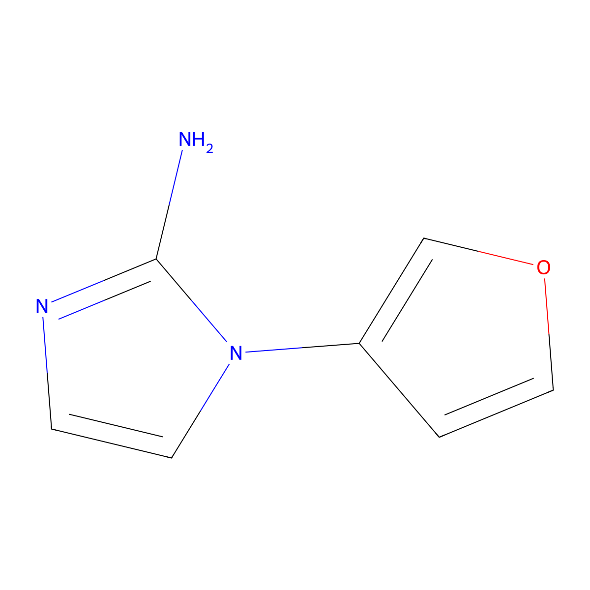 1-(furan-3-yl)-1H-imidazol-2-amine molecular structure, CAS 2460490-86-0