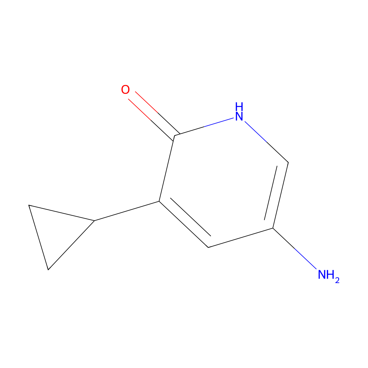 5-amino-3-cyclopropylpyridin-2(1H)-one molecular structure, CAS 2460491-07-8