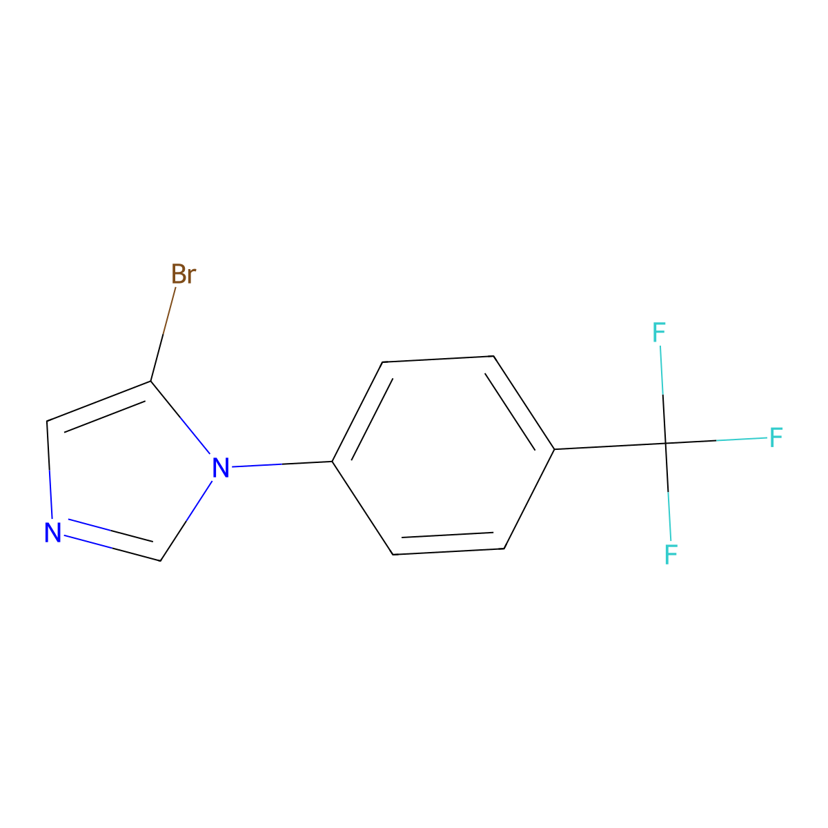 5-bromo-1-(4-(trifluoromethyl)phenyl)-1H-imidazole molecular structure, CAS 2460491-17-0