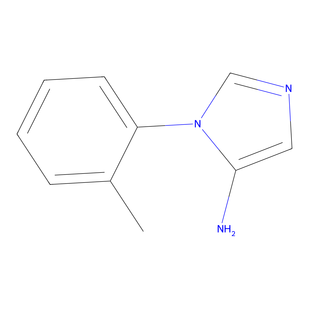 1-(o-tolyl)-1H-imidazol-5-amine molecular structure, CAS 2460491-28-3