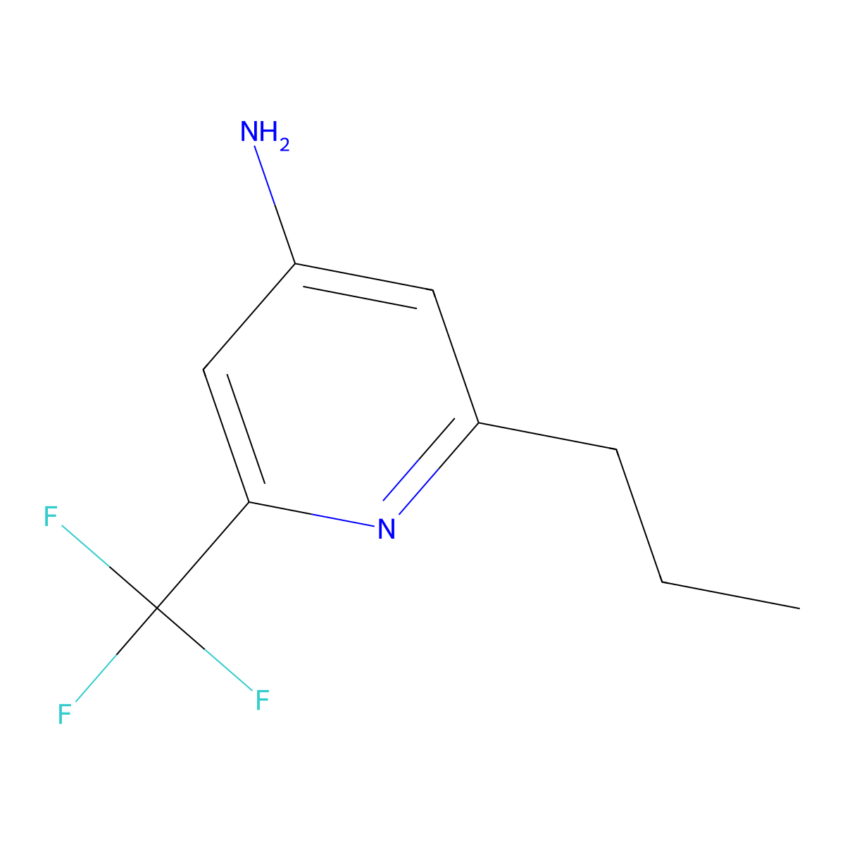 2-Propyl-6-(trifluoromethyl)pyridin-4-amine molecular structure, CAS 2460491-31-8