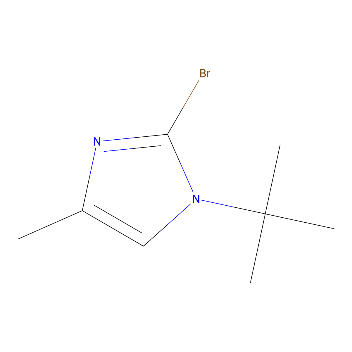 2-bromo-1-(tert-butyl)-4-methyl-1H-imidazole molecular structure, CAS 2460491-34-1