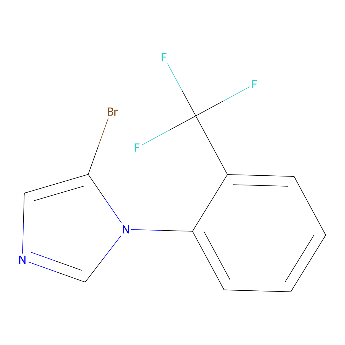 5-bromo-1-(2-(trifluoromethyl)phenyl)-1H-imidazole molecular structure, CAS 2460491-39-6