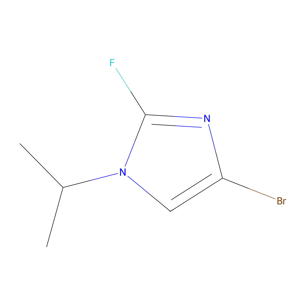 4-bromo-2-fluoro-1-isopropyl-1H-imidazole molecular structure, CAS 2460491-41-0