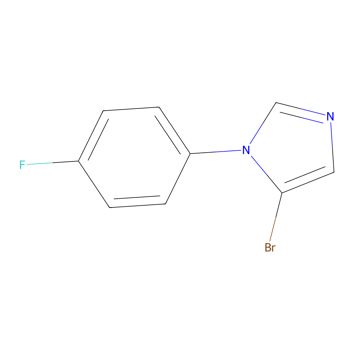 5-bromo-1-(4-fluorophenyl)-1H-imidazole molecular structure, CAS 2460491-46-5
