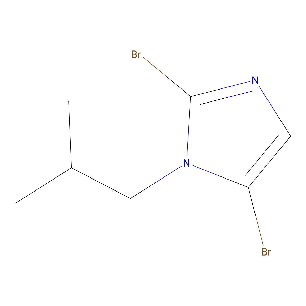 2,5-dibromo-1-isobutyl-1H-imidazole molecular structure, CAS 2460491-53-4
