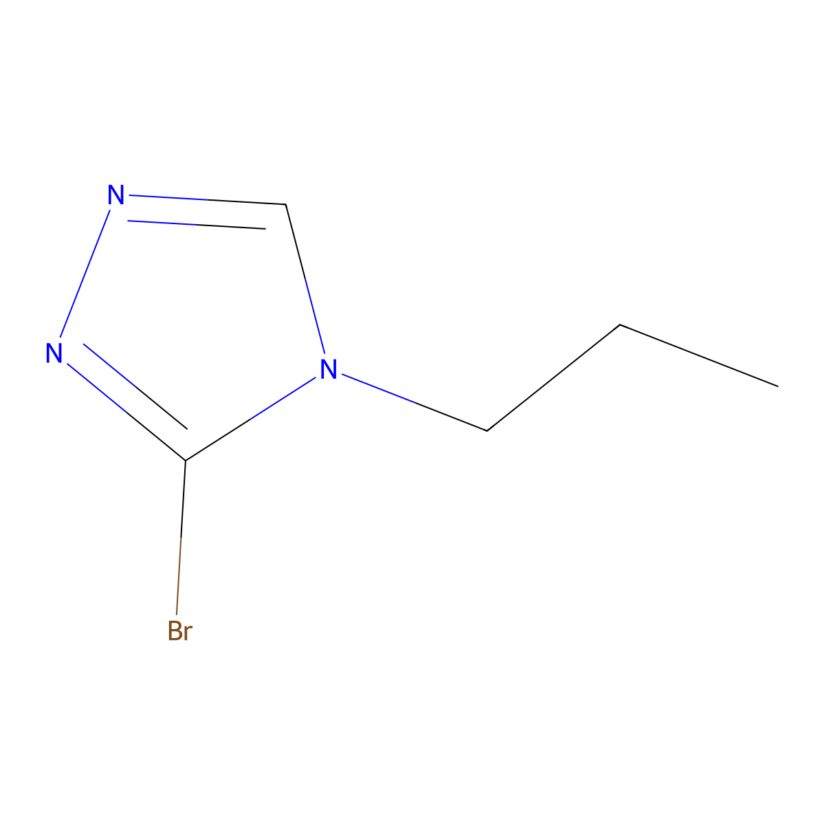3-Bromo-4-propyl-4H-1,2,4-triazole molecular structure, CAS 2460491-54-5