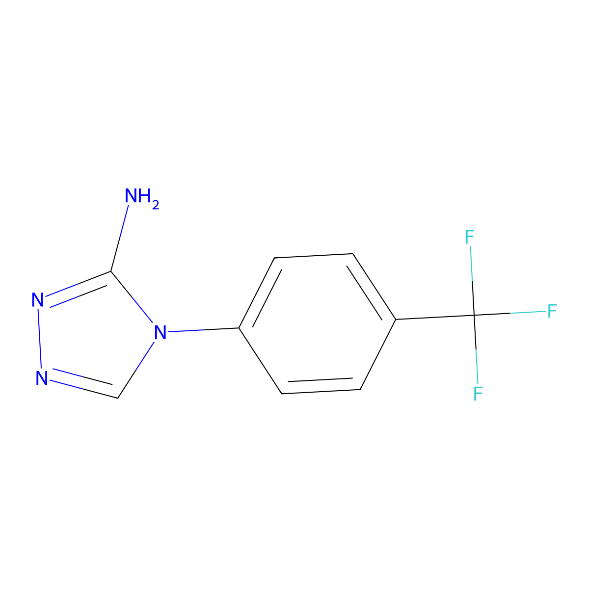 4-(4-(trifluoromethyl)phenyl)-4H-1,2,4-triazol-3-amine molecular structure, CAS 2460491-64-7