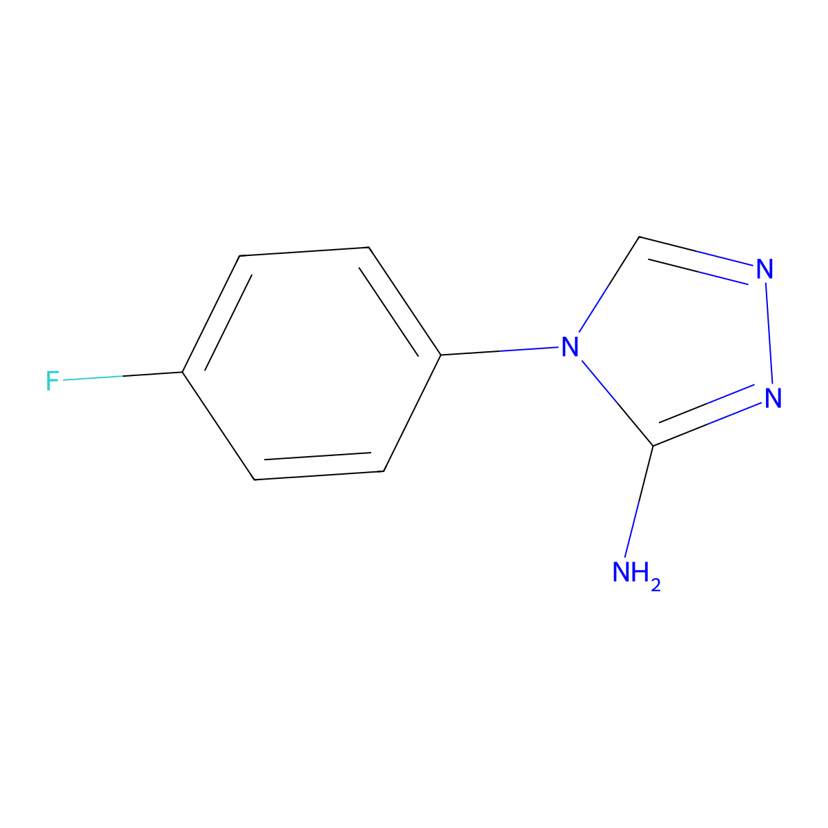 4-(4-fluorophenyl)-4H-1,2,4-triazol-3-amine molecular structure, CAS 2460491-77-2