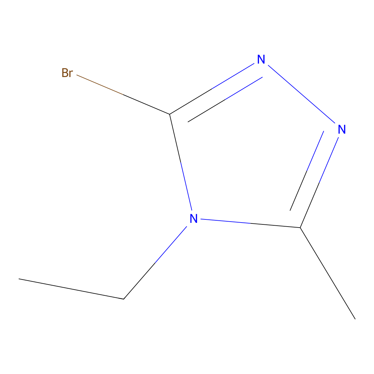 3-bromo-4-ethyl-5-methyl-4H-1,2,4-triazole molecular structure, CAS 2460491-85-2
