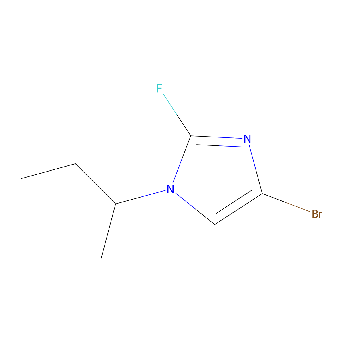 4-bromo-1-(sec-butyl)-2-fluoro-1H-imidazole molecular structure, CAS 2460491-94-3
