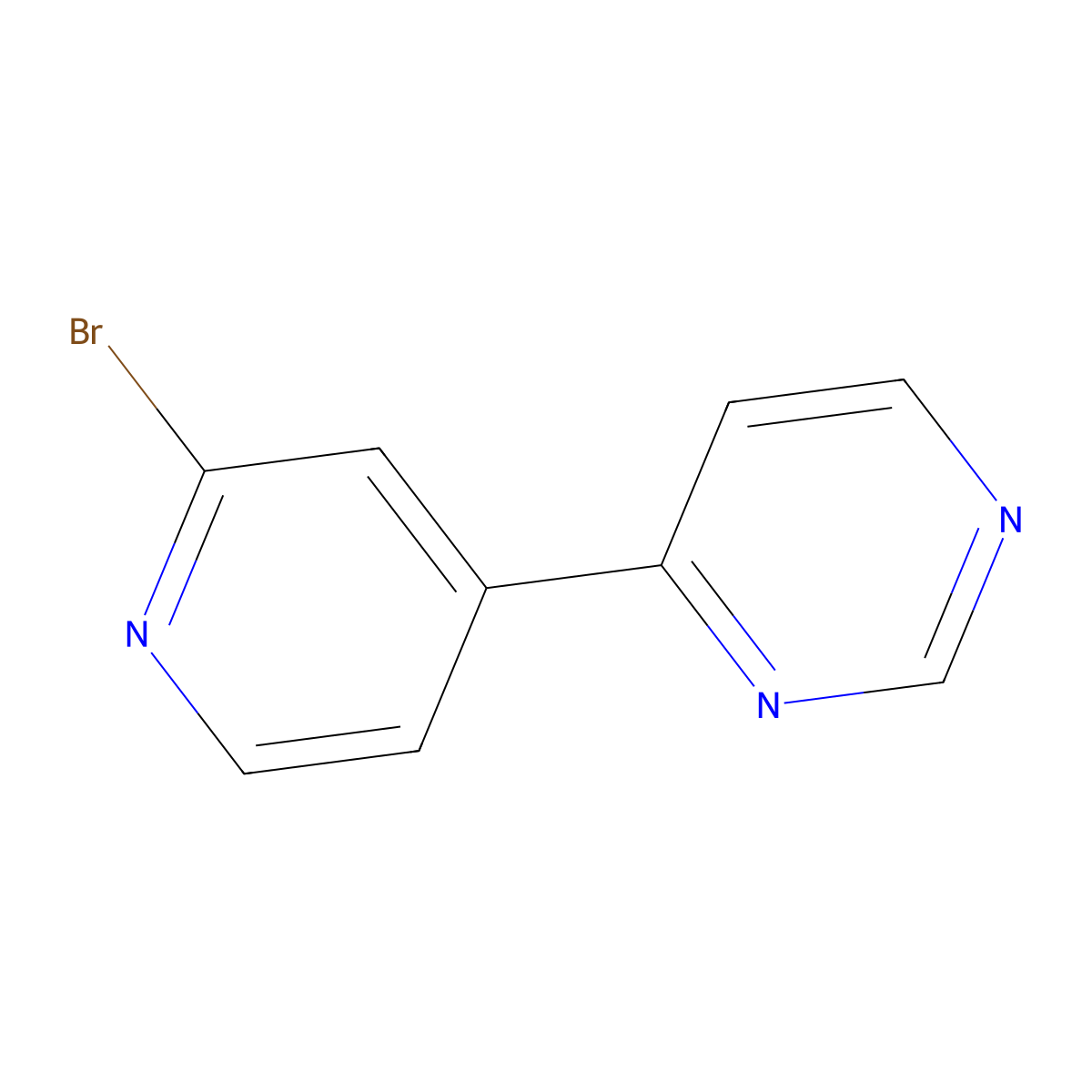 4-(2-Bromopyridin-4-yl)pyrimidine molecular structure, CAS 2460492-00-4