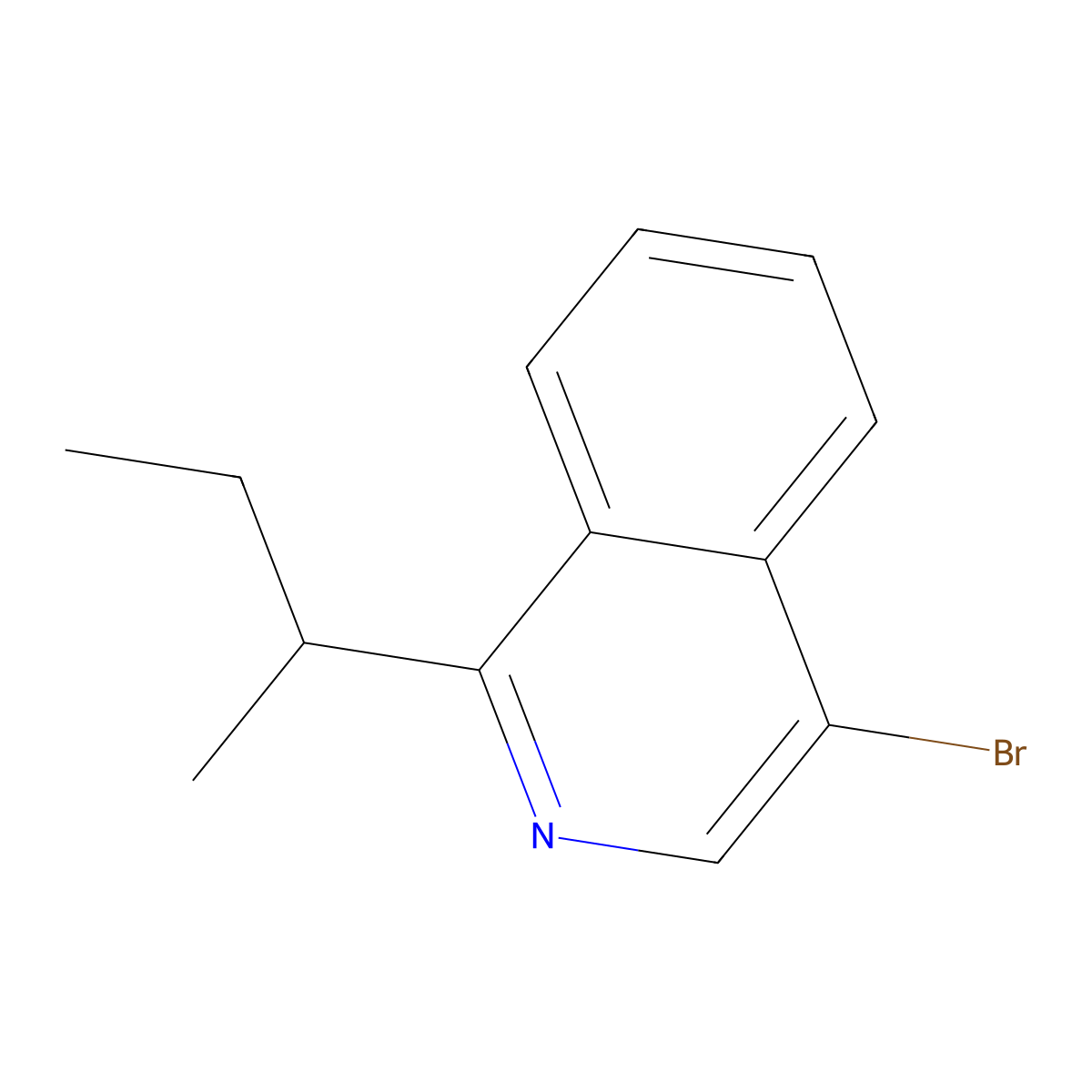 4-Bromo-1-(sec-butyl)isoquinoline molecular structure, CAS 2460492-03-7