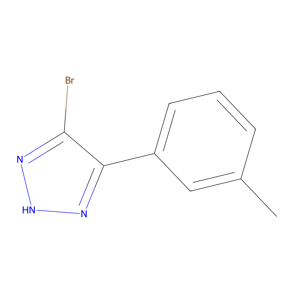 4-bromo-5-(m-tolyl)-1H-1,2,3-triazole molecular structure, CAS 2460492-05-9