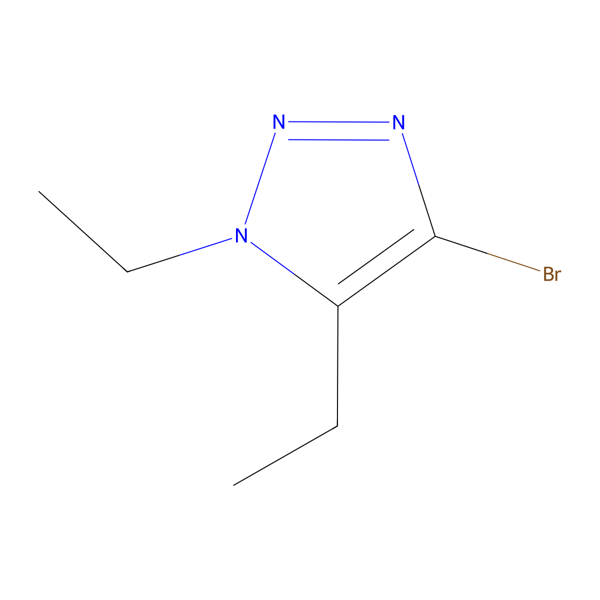 4-bromo-1,5-diethyl-1H-1,2,3-triazole molecular structure, CAS 2460492-06-0