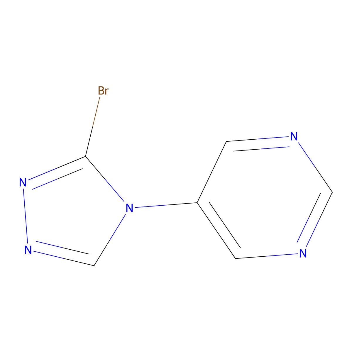 5-(3-bromo-4H-1,2,4-triazol-4-yl)pyrimidine molecular structure, CAS 2460492-07-1