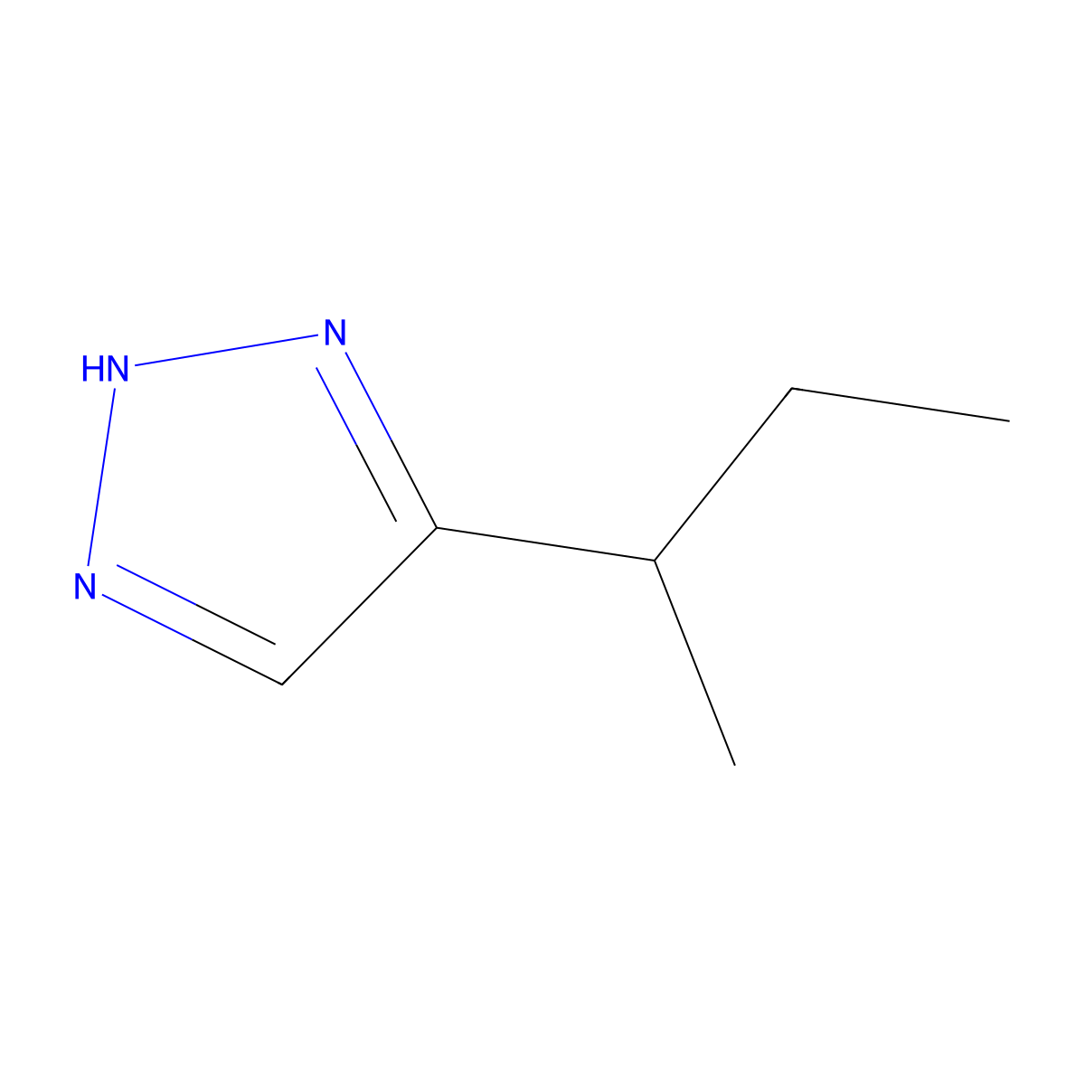 5-(sec-butyl)-1H-1,2,3-triazole molecular structure, CAS 2460492-15-1