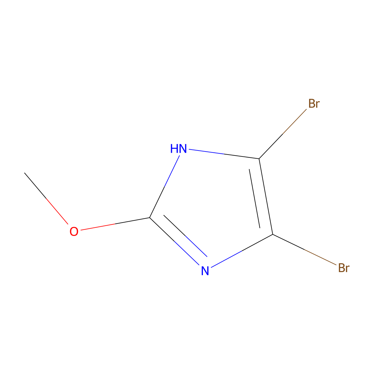 4,5-dibromo-2-methoxy-1H-imidazole molecular structure, CAS 2460492-19-5