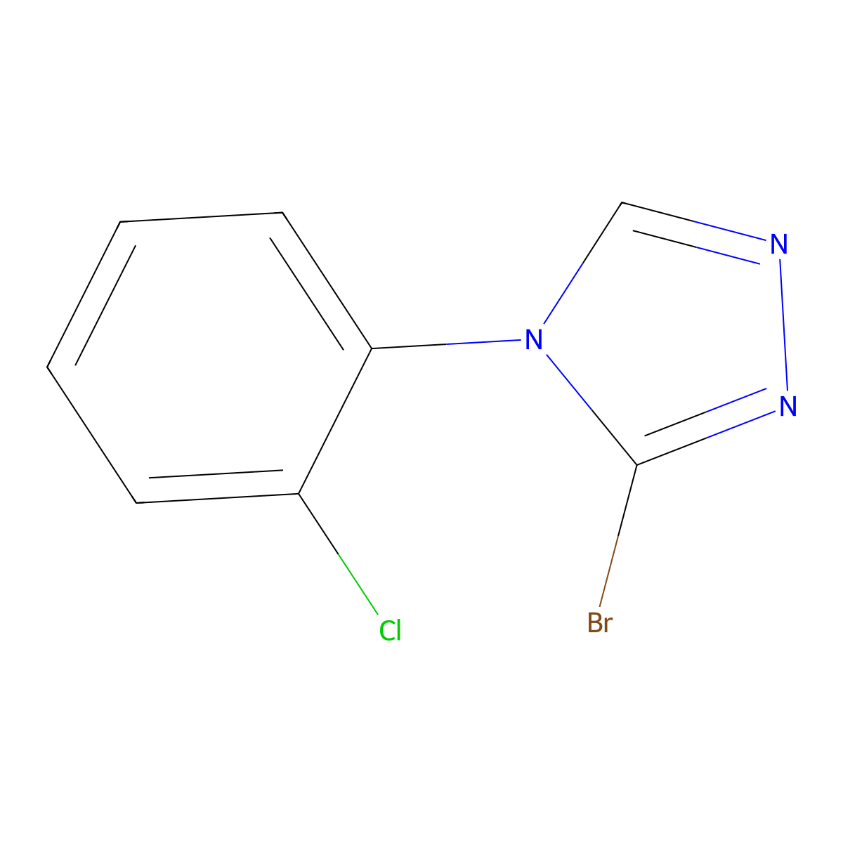 3-bromo-4-(2-chlorophenyl)-4H-1,2,4-triazole molecular structure, CAS 2460492-27-5