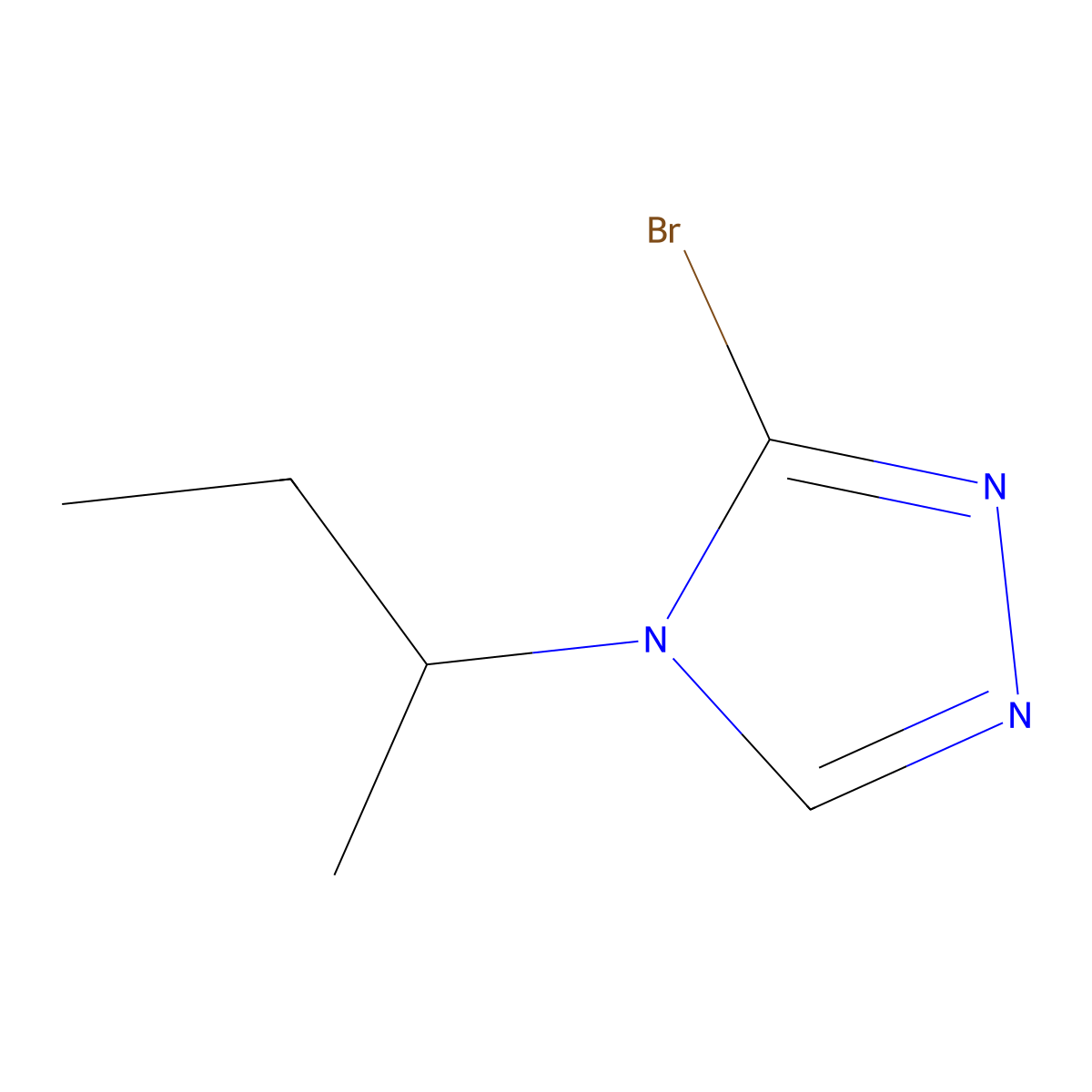 3-bromo-4-(sec-butyl)-4H-1,2,4-triazole molecular structure, CAS 2460492-31-1