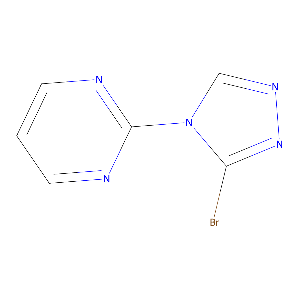 2-(3-bromo-4H-1,2,4-triazol-4-yl)pyrimidine molecular structure, CAS 2460492-41-3