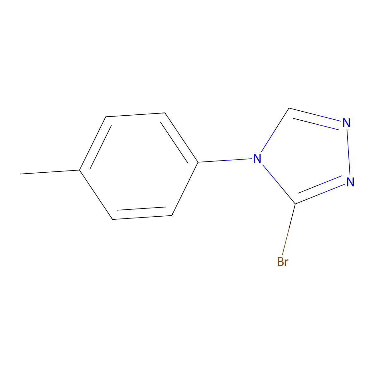 3-bromo-4-(p-tolyl)-4H-1,2,4-triazole molecular structure, CAS 2460492-46-8