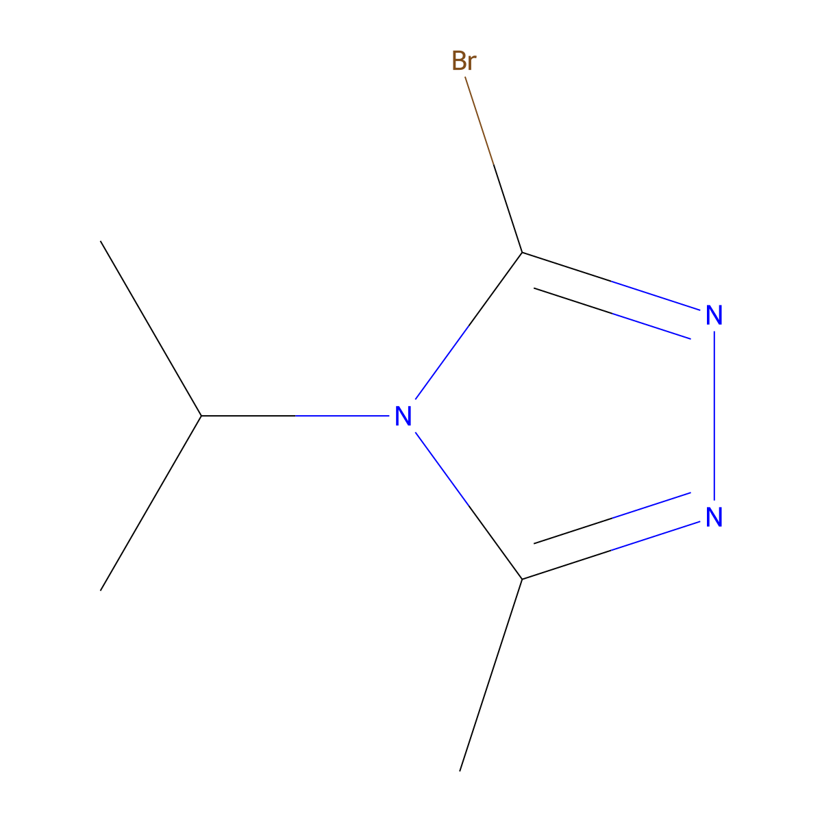3-bromo-4-isopropyl-5-methyl-4H-1,2,4-triazole molecular structure, CAS 2460492-61-7