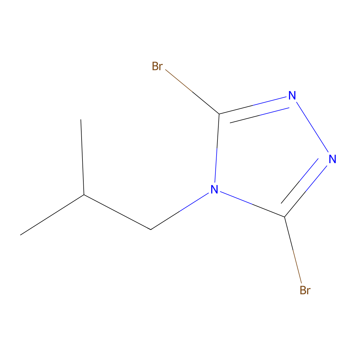 3,5-dibromo-4-isobutyl-4H-1,2,4-triazole molecular structure, CAS 2460492-70-8
