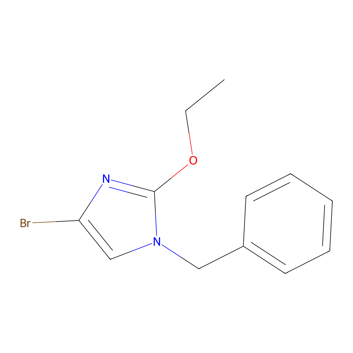 1-benzyl-4-bromo-2-ethoxy-1H-imidazole molecular structure, CAS 2460492-71-9