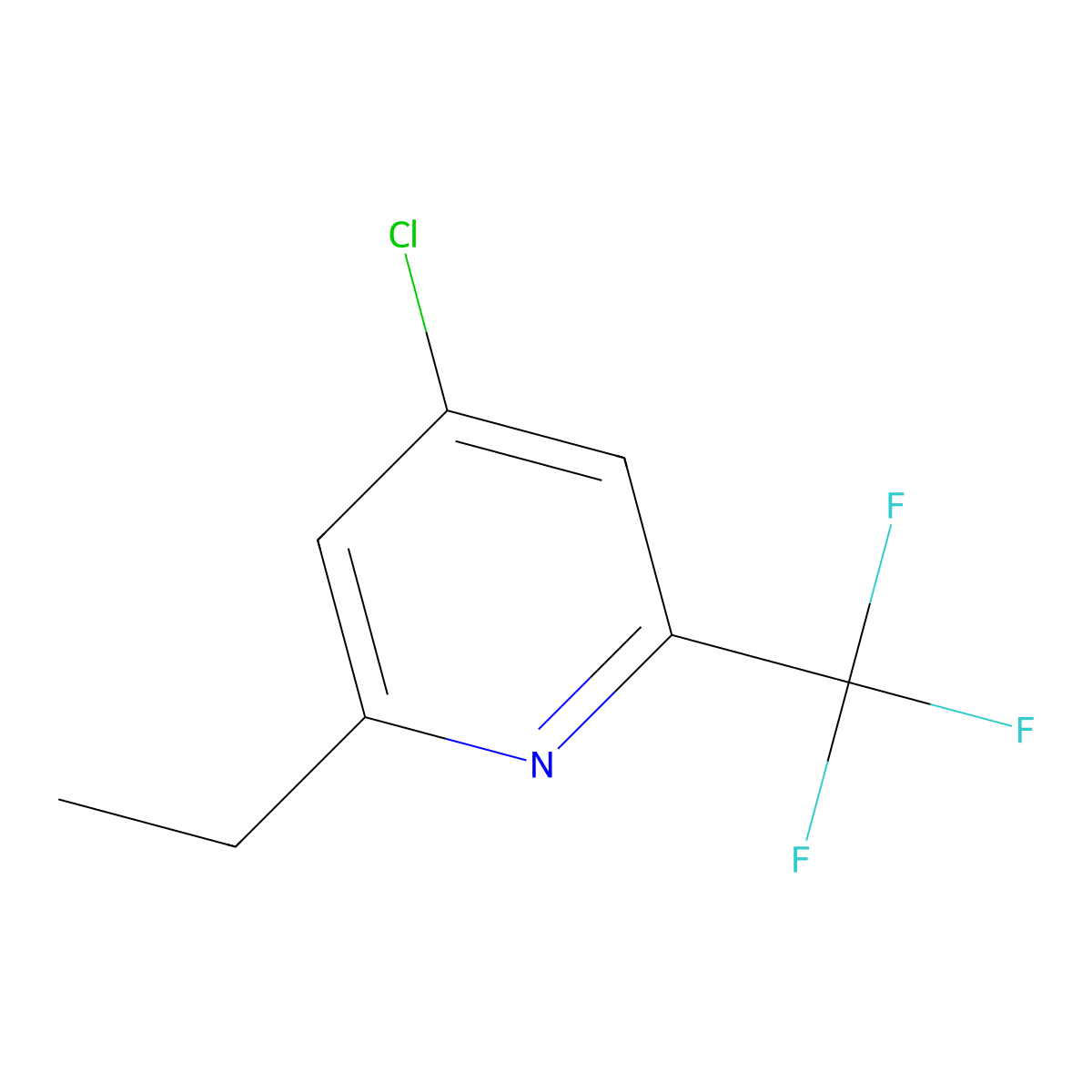4-Chloro-2-ethyl-6-(trifluoromethyl)pyridine molecular structure, CAS 2460492-86-6