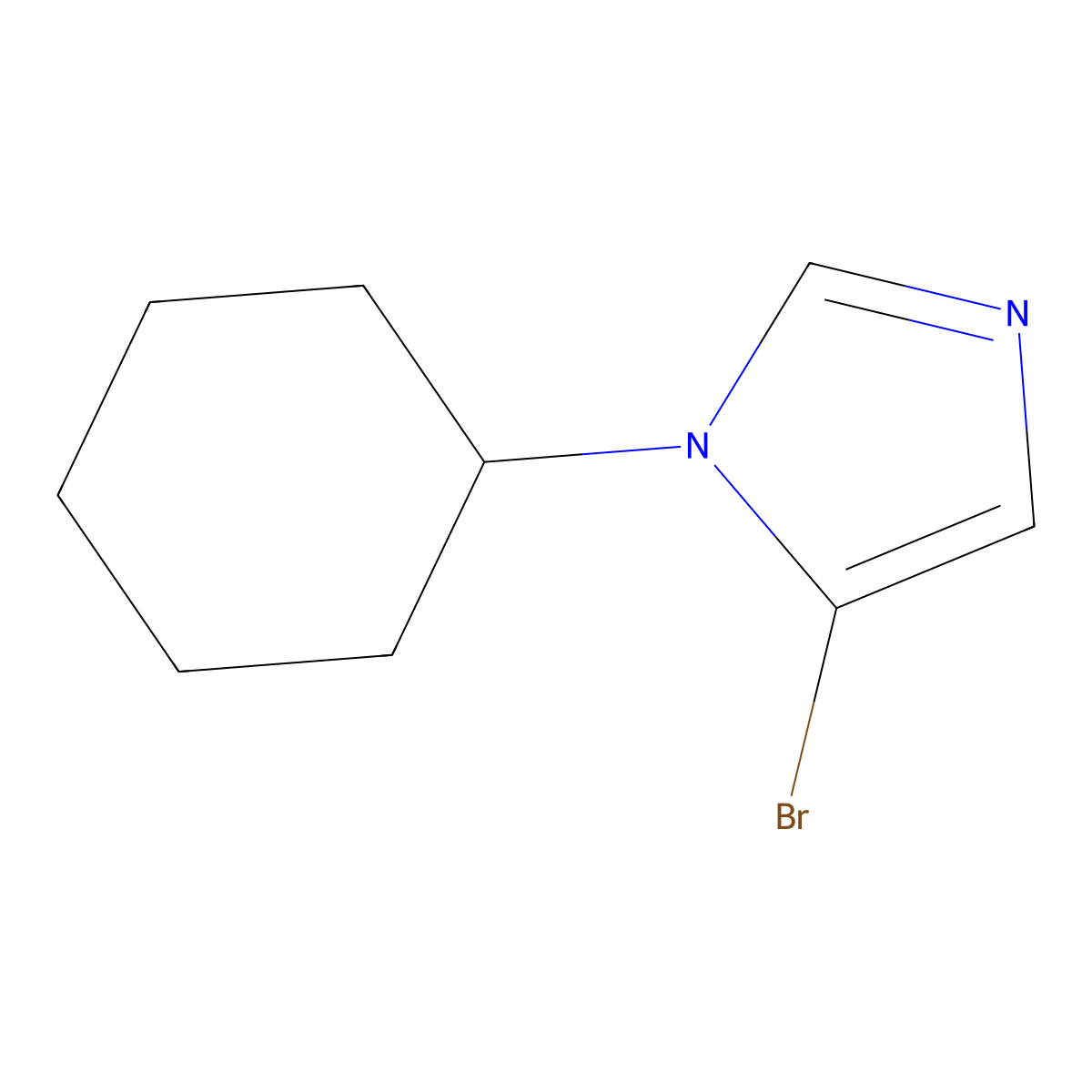 5-bromo-1-cyclohexyl-1H-imidazole molecular structure, CAS 2460493-03-0