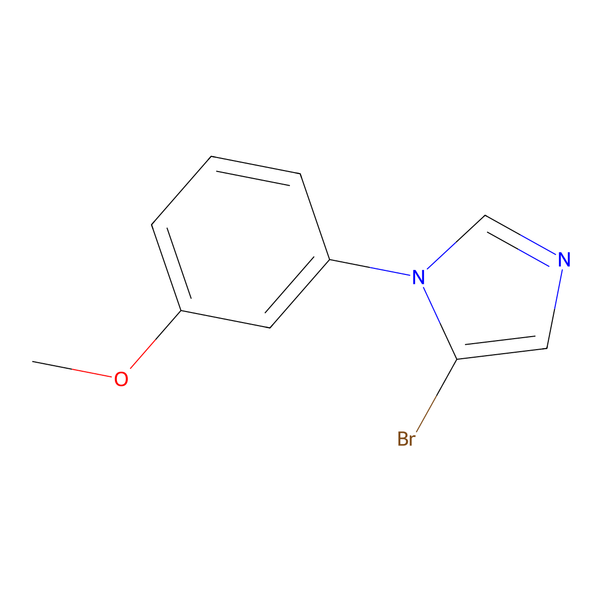 5-bromo-1-(3-methoxyphenyl)-1H-imidazole molecular structure, CAS 2460493-04-1
