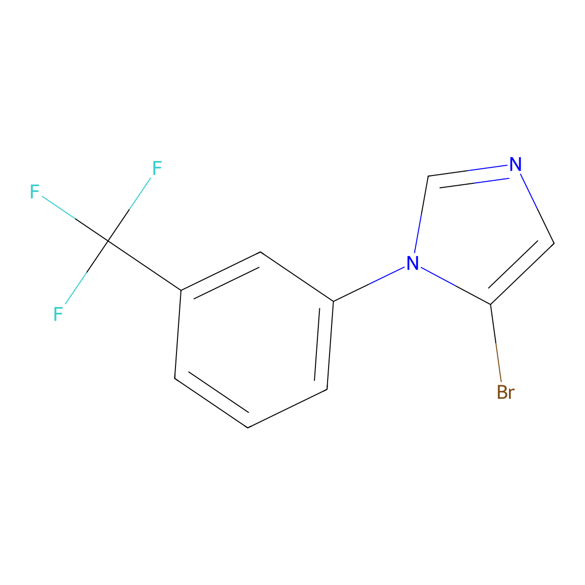5-bromo-1-(3-(trifluoromethyl)phenyl)-1H-imidazole molecular structure, CAS 2460493-09-6