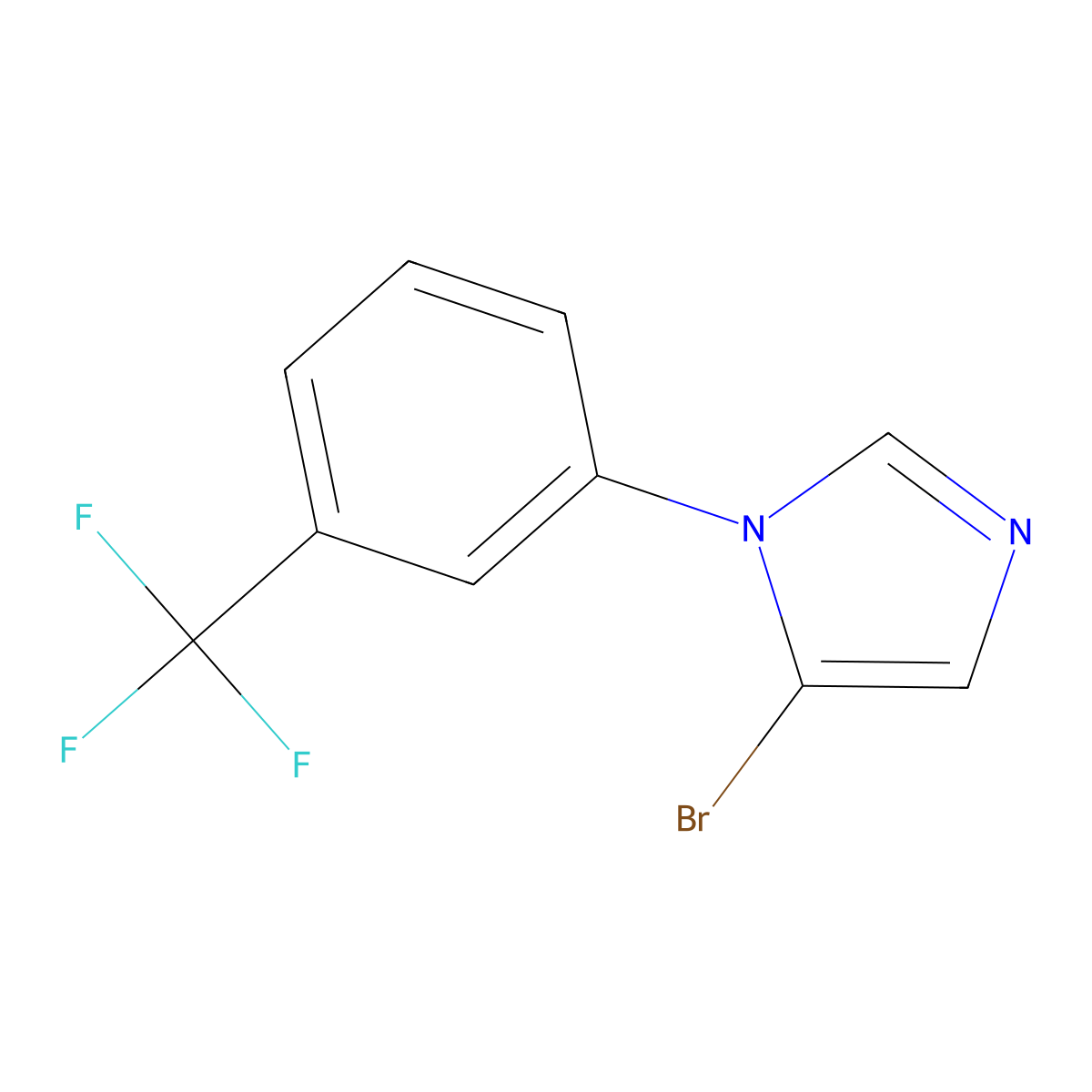 5-bromo-1-(3-(trifluoromethyl)phenyl)-1H-imidazole molecular structure, CAS 2460493-09-6
